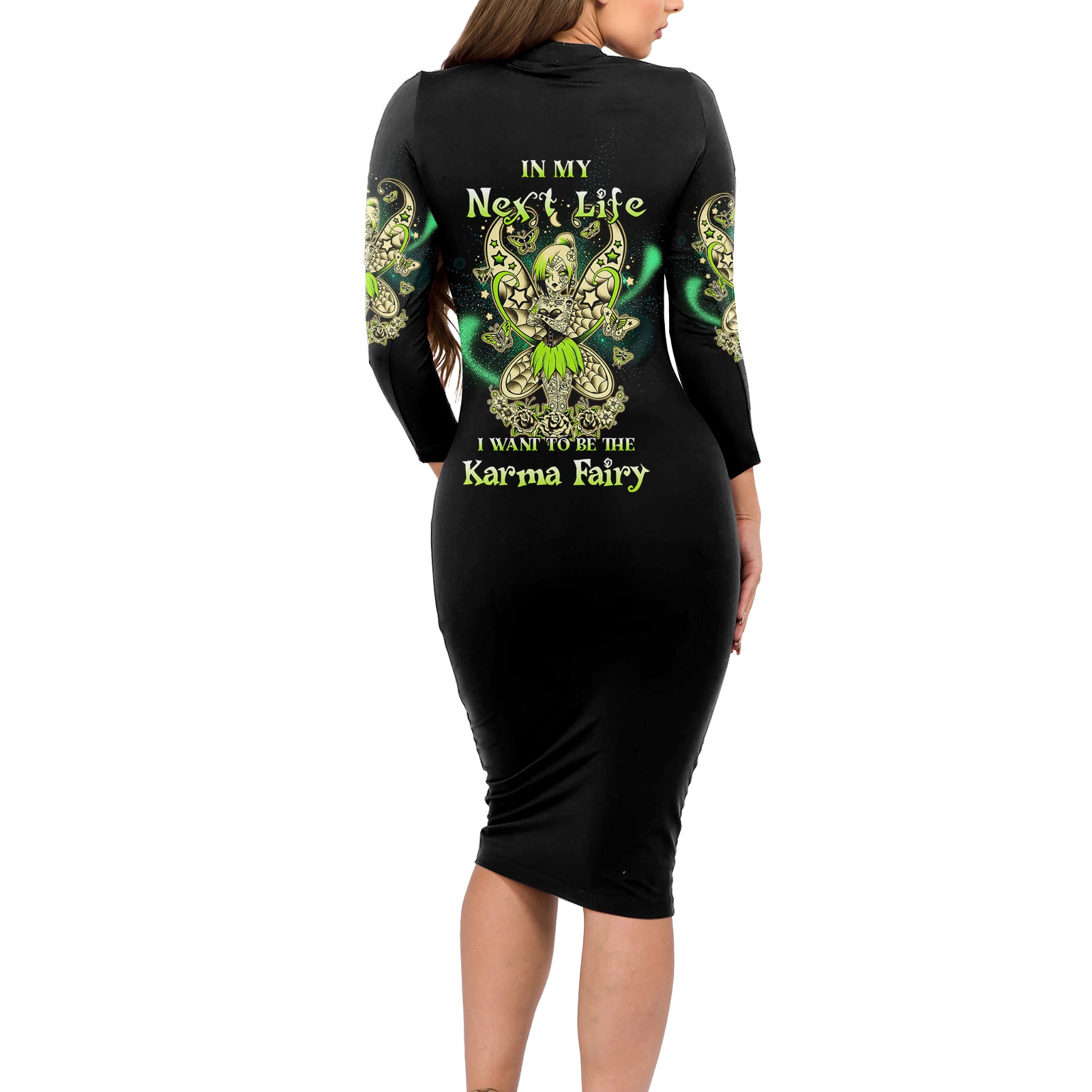karma-fairy-skull-long-sleeve-bodycon-dress