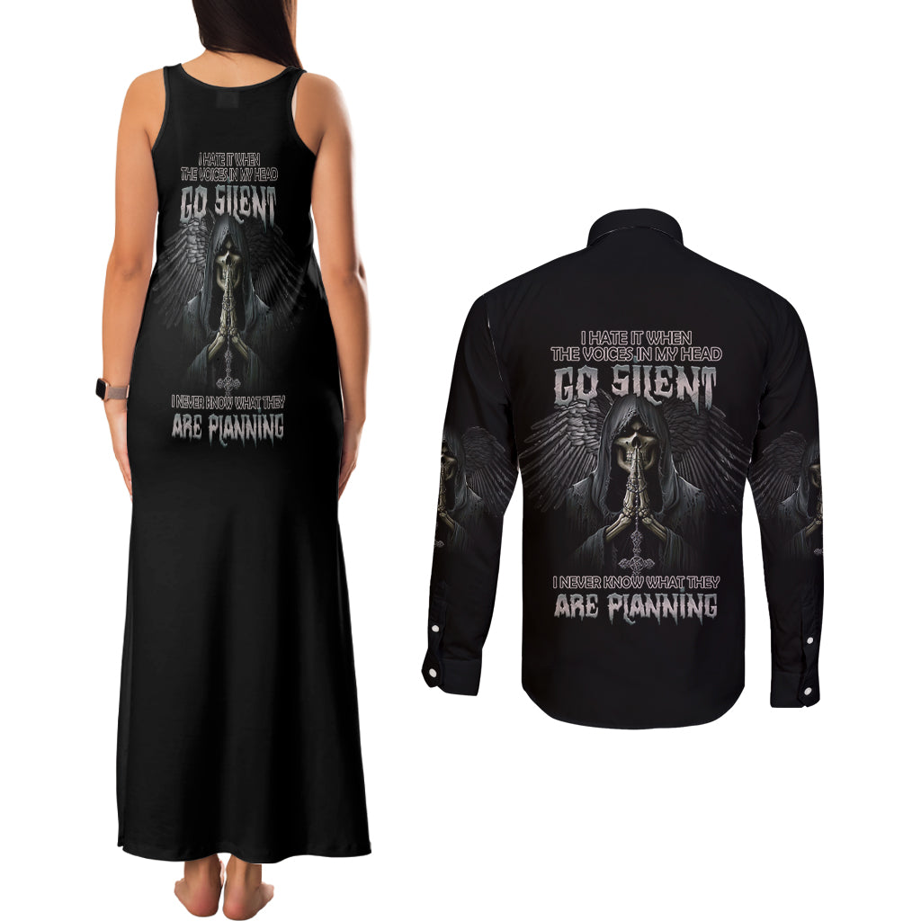 i-hate-it-when-the-voices-in-my-head-skull-couples-matching-tank-maxi-dress-and-long-sleeve-button-shirt