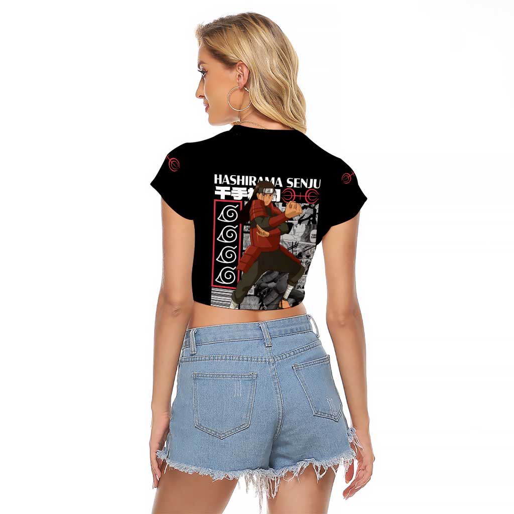 Hashirama Senju Naruto Raglan Cropped T Shirt Japan Anime Style - The Mazicc