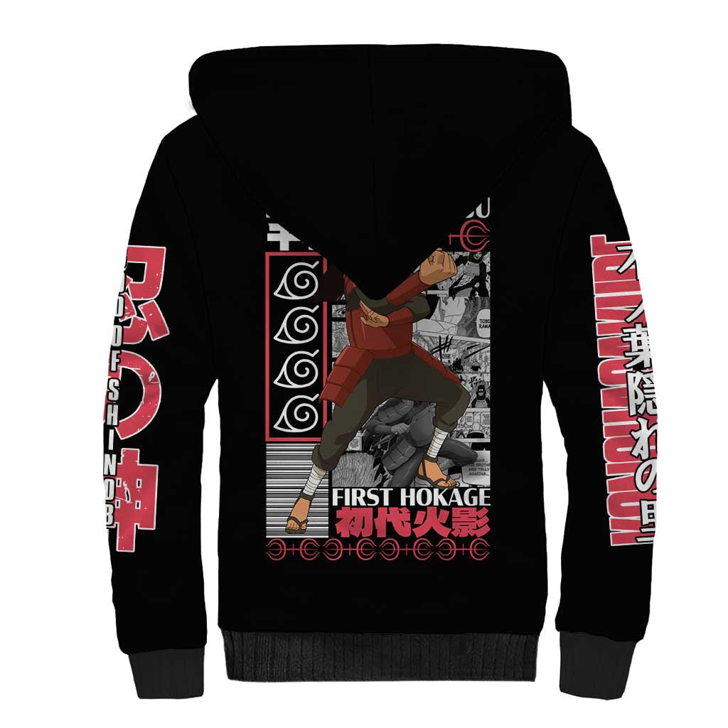 Hashirama Senju Naruto Sherpa Hoodie Japan Anime Style - The Mazicc