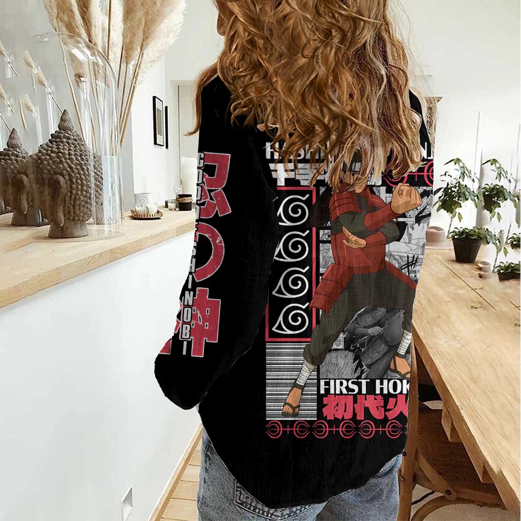 Hashirama Senju Naruto Women Casual Shirt Japan Anime Style - The Mazicc