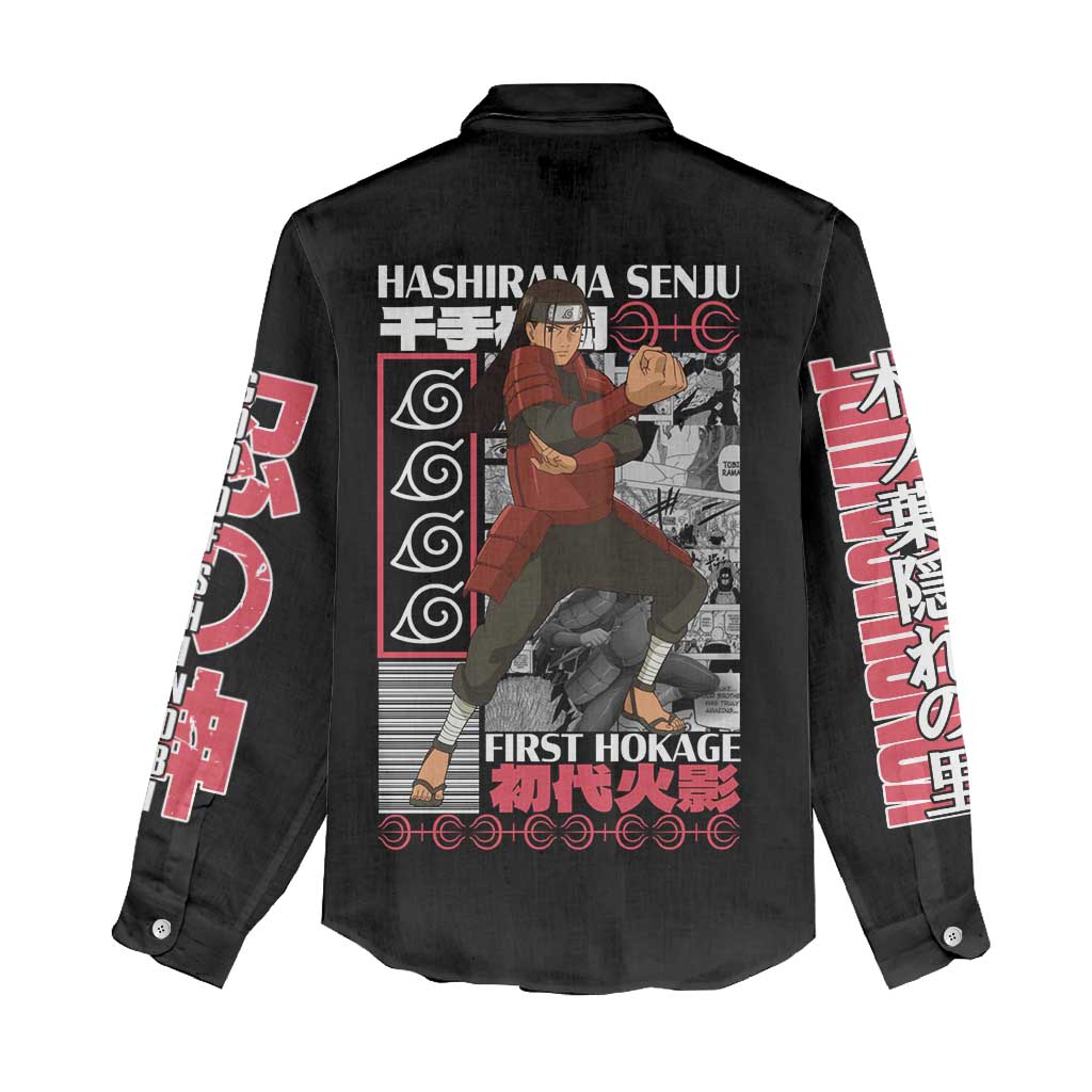 Hashirama Senju Naruto Women Casual Shirt Japan Anime Style - The Mazicc