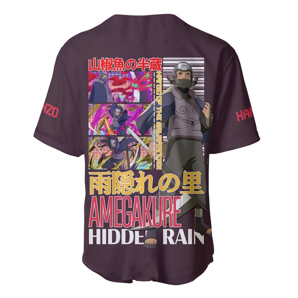 Hanzo of the Salamander Naruto Baseball Jersey Japan Anime Style - The Mazicc