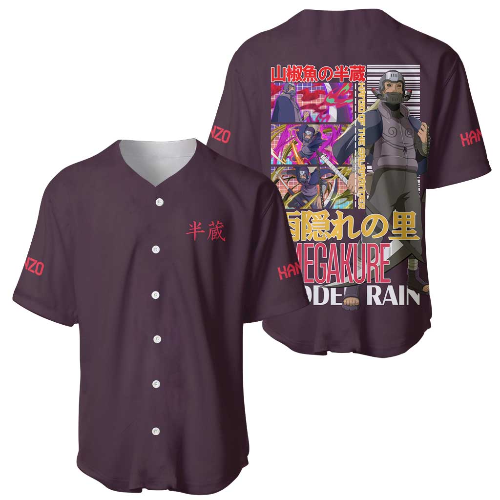 Hanzo of the Salamander Naruto Baseball Jersey Japan Anime Style - The Mazicc