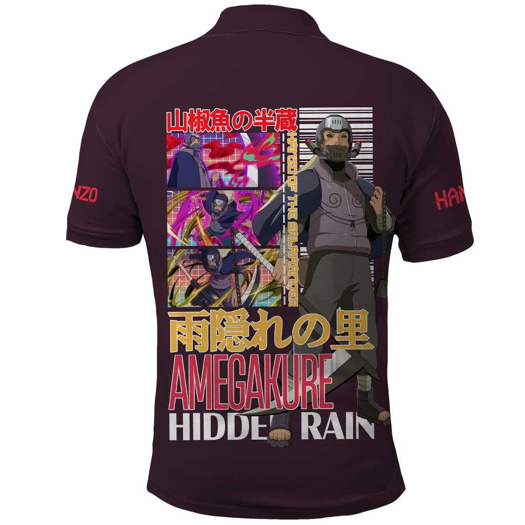 Hanzo of the Salamander Naruto Polo Shirt Japan Anime Style - The Mazicc