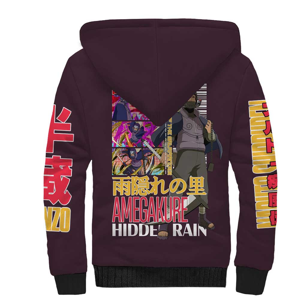 Hanzo of the Salamander Naruto Sherpa Hoodie Japan Anime Style - The Mazicc