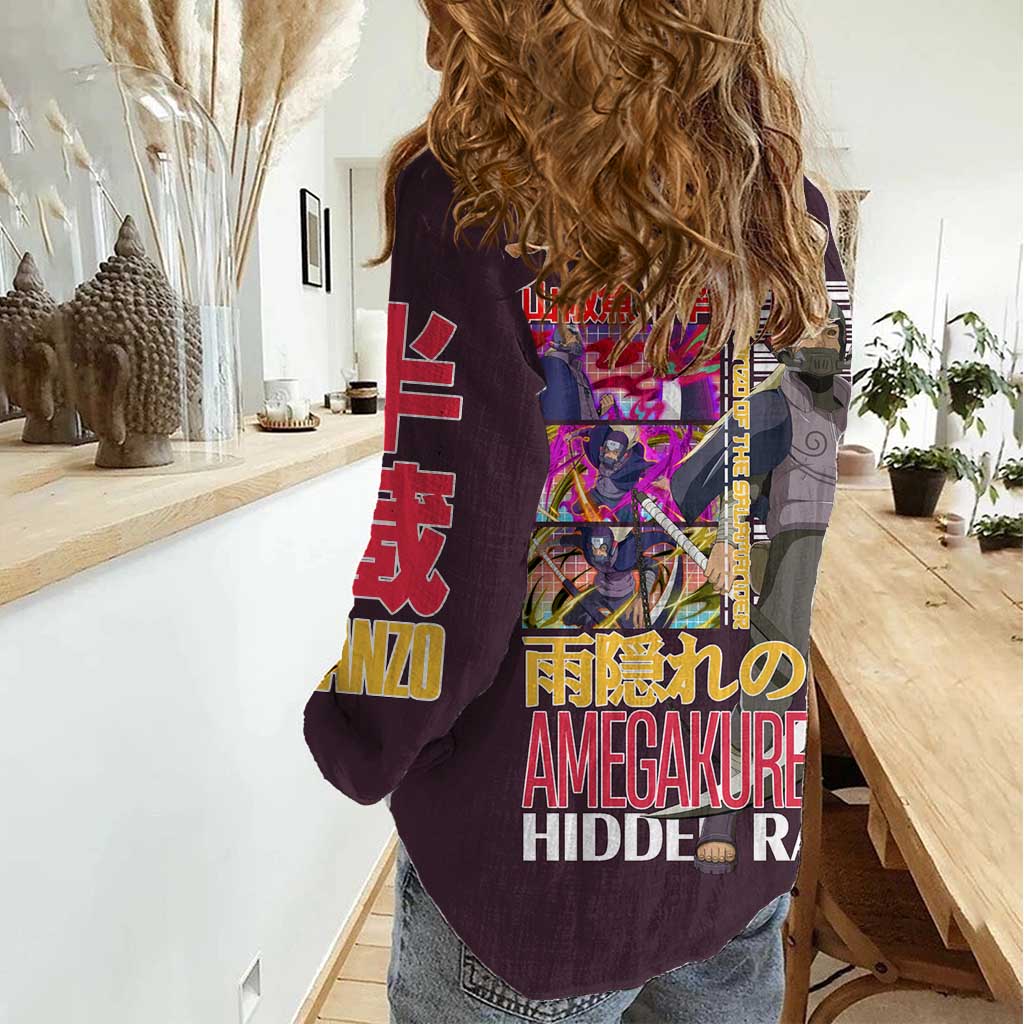 Hanzo of the Salamander Naruto Women Casual Shirt Japan Anime Style - The Mazicc