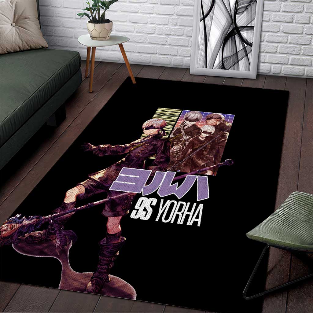 9S Nier Automata Area Rug Japan Anime Style - The Mazicc