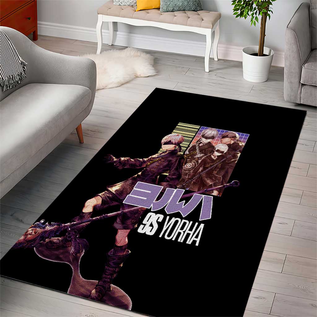 9S Nier Automata Area Rug Japan Anime Style - The Mazicc