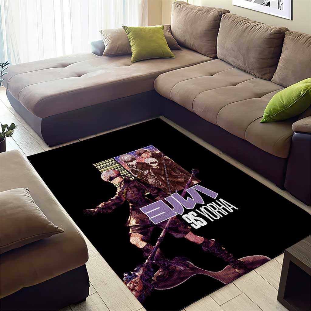 9S Nier Automata Area Rug Japan Anime Style - The Mazicc
