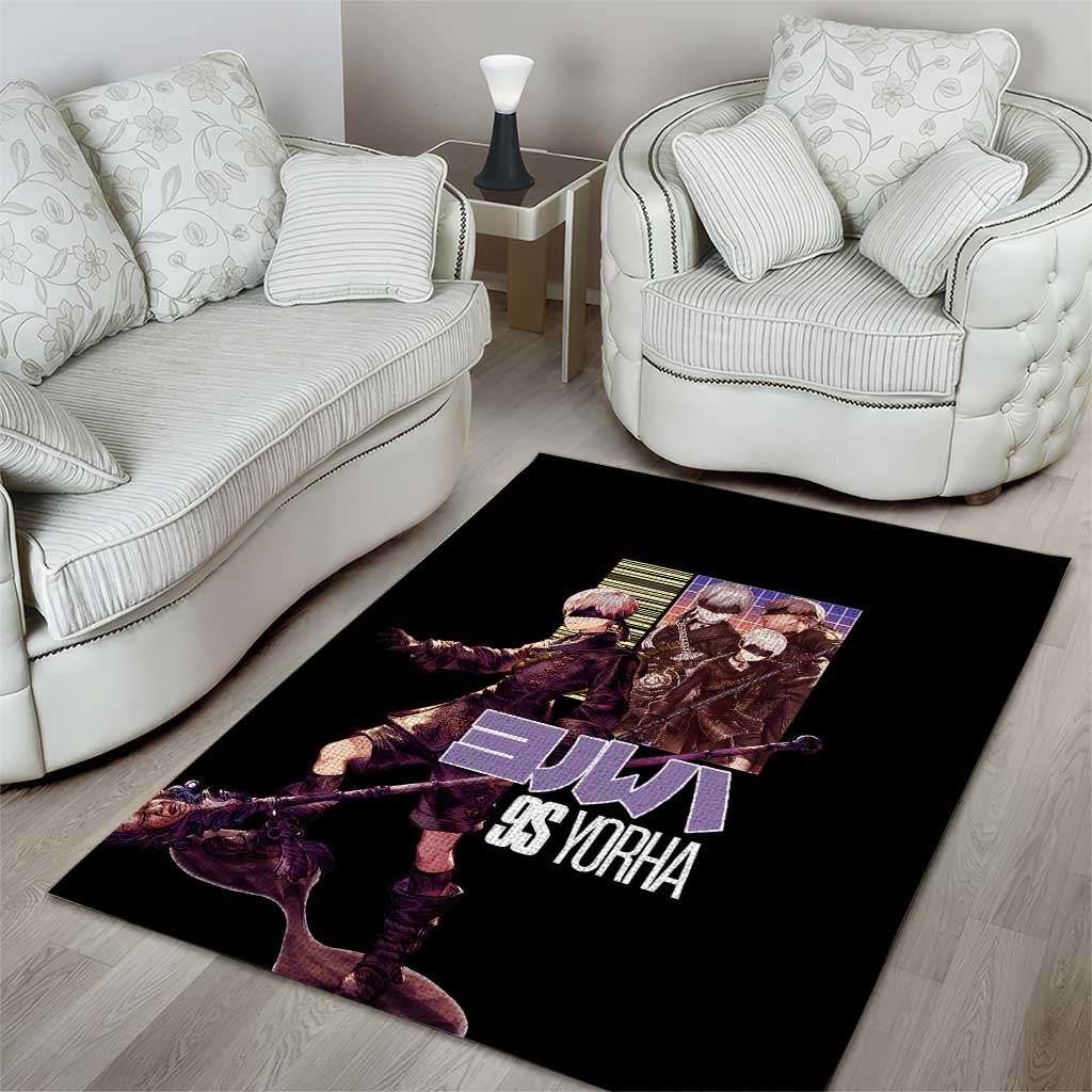 9S Nier Automata Area Rug Japan Anime Style - The Mazicc