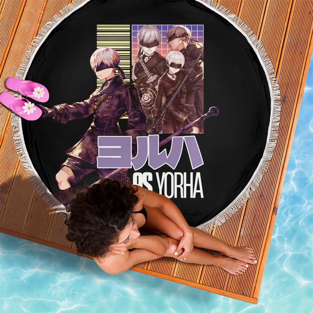 9S Nier Automata Beach Blanket Japan Anime Style - The Mazicc