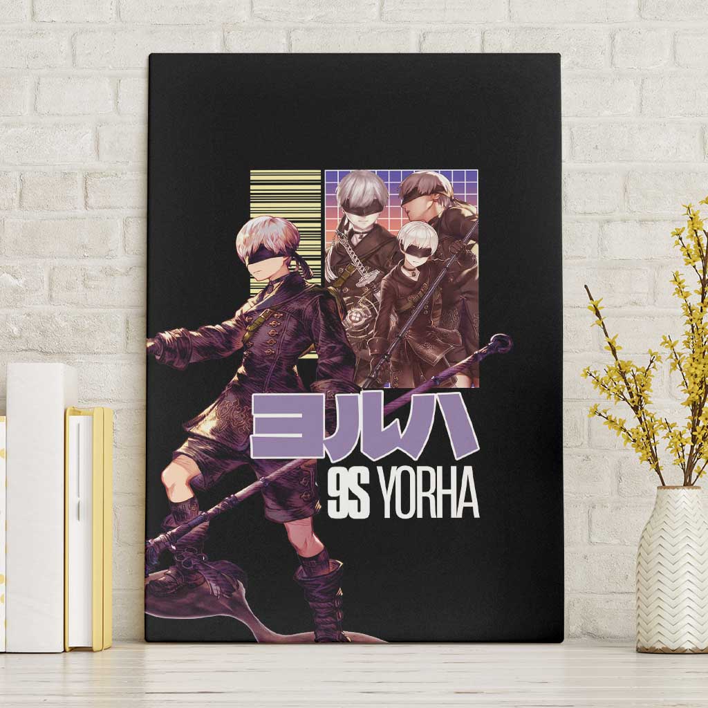 9S Nier Automata Canvas Wall Art Japan Anime Style - The Mazicc