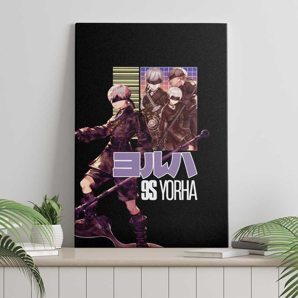 9S Nier Automata Canvas Wall Art Japan Anime Style - The Mazicc