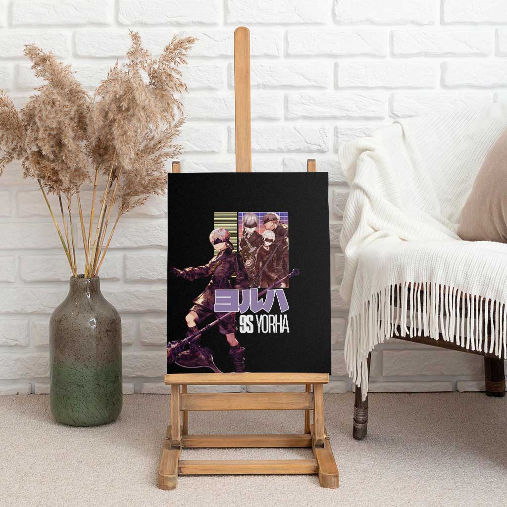 9S Nier Automata Canvas Wall Art Japan Anime Style - The Mazicc