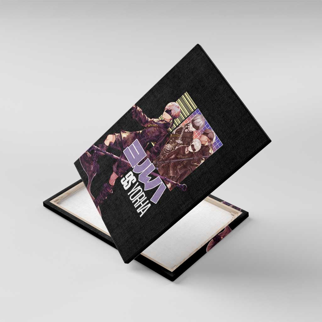 9S Nier Automata Canvas Wall Art Japan Anime Style - The Mazicc