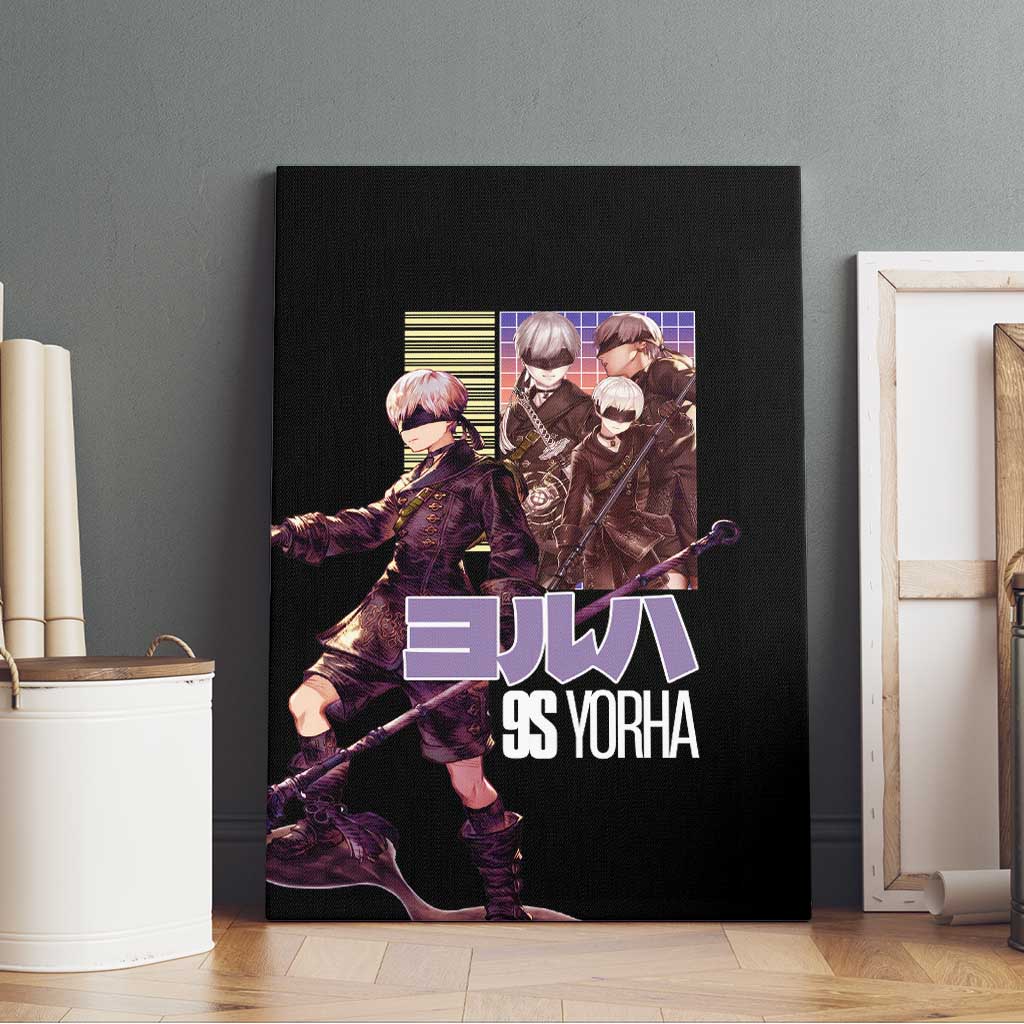 9S Nier Automata Canvas Wall Art Japan Anime Style - The Mazicc