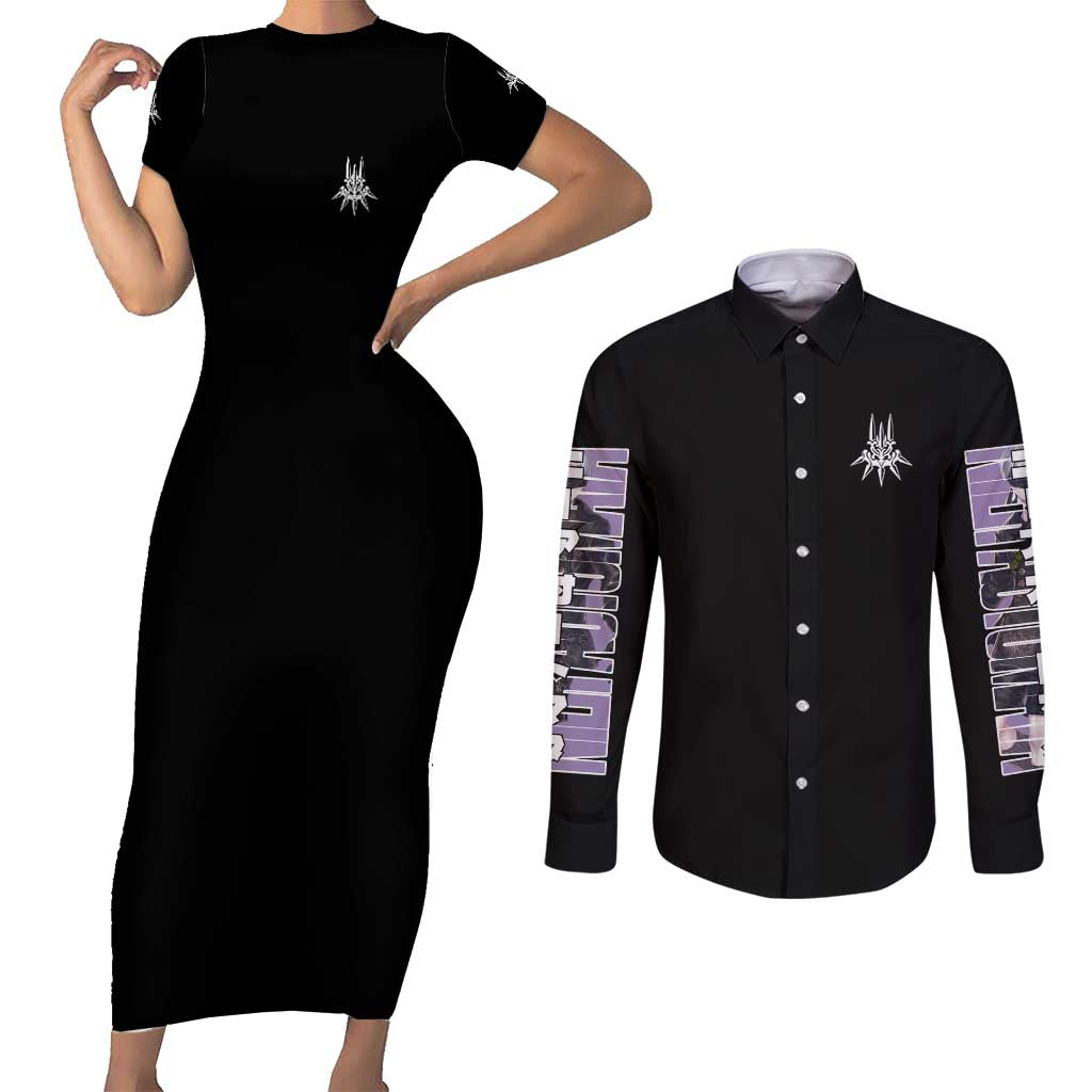 9S Nier Automata Couples Matching Short Sleeve Bodycon Dress and Long Sleeve Button Shirt Japan Anime Style - The Mazicc