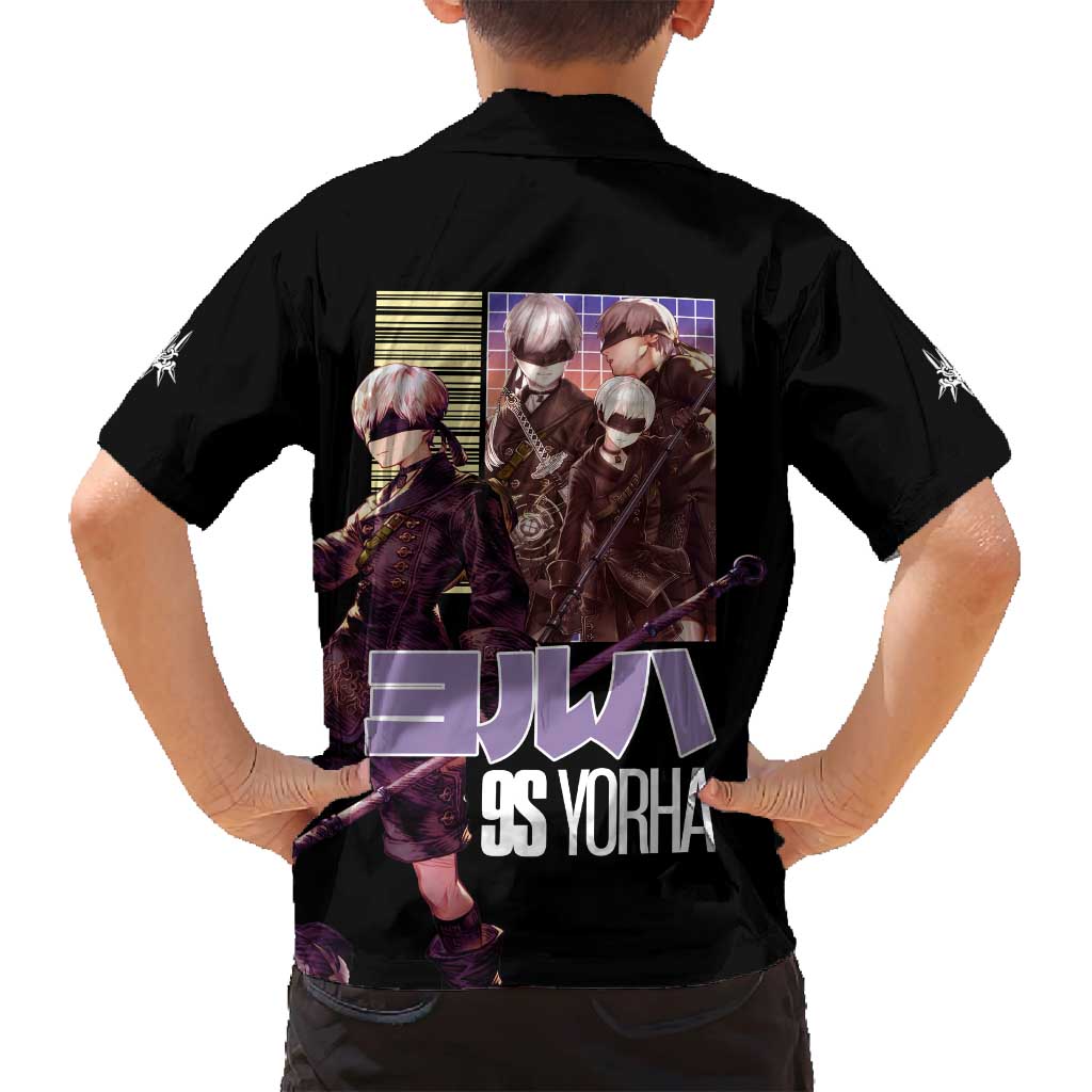 9S Nier Automata Family Matching Puletasi and Hawaiian Shirt Japan Anime Style - The Mazicc