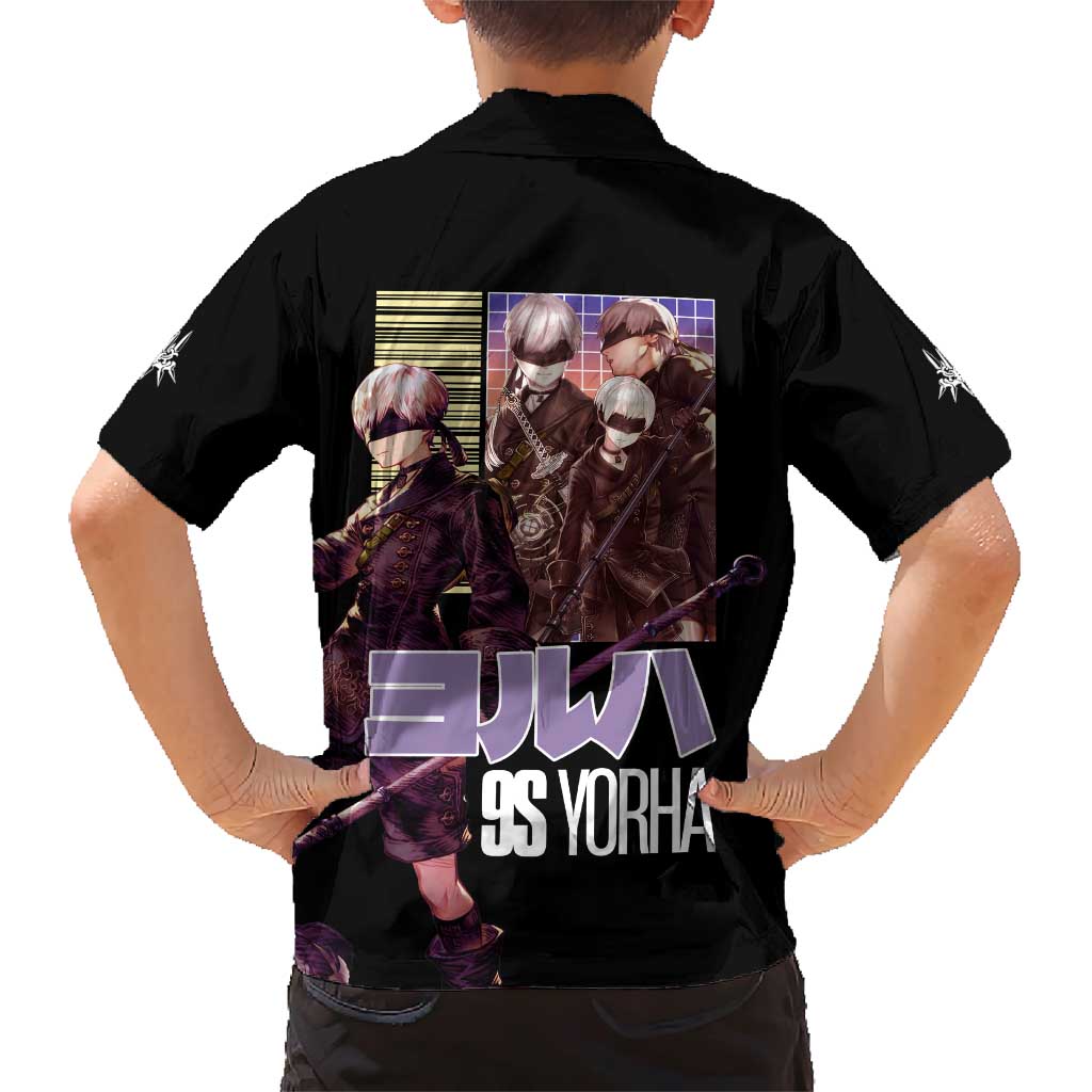 9S Nier Automata Family Matching Short Sleeve Bodycon Dress and Hawaiian Shirt Japan Anime Style - The Mazicc
