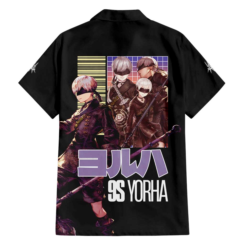 9S Nier Automata Family Matching Tank Maxi Dress and Hawaiian Shirt Japan Anime Style - The Mazicc