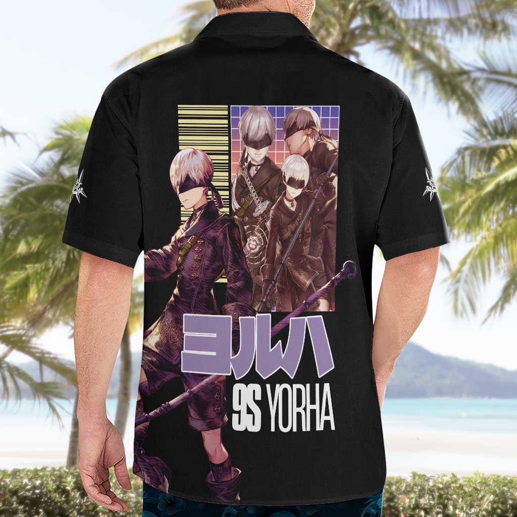 9S Nier Automata Hawaiian Shirt Japan Anime Style - The Mazicc