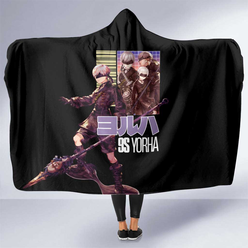 9S Nier Automata Hooded Blanket Japan Anime Style - The Mazicc