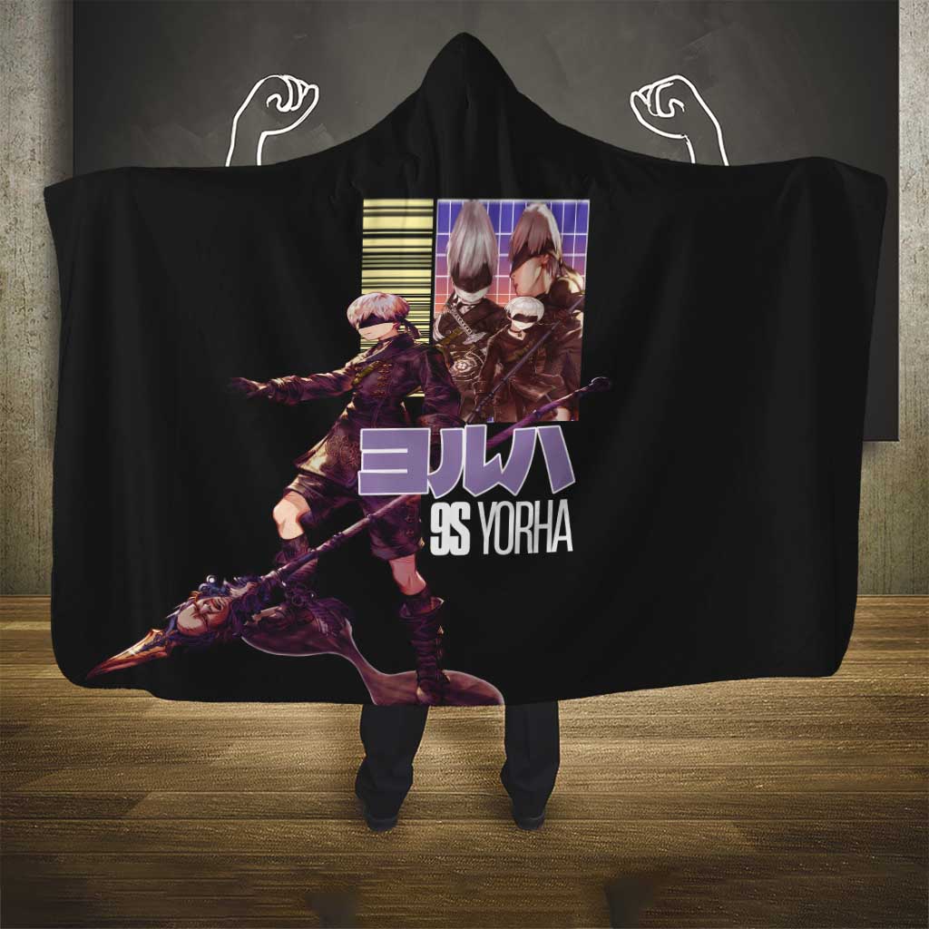 9S Nier Automata Hooded Blanket Japan Anime Style - The Mazicc
