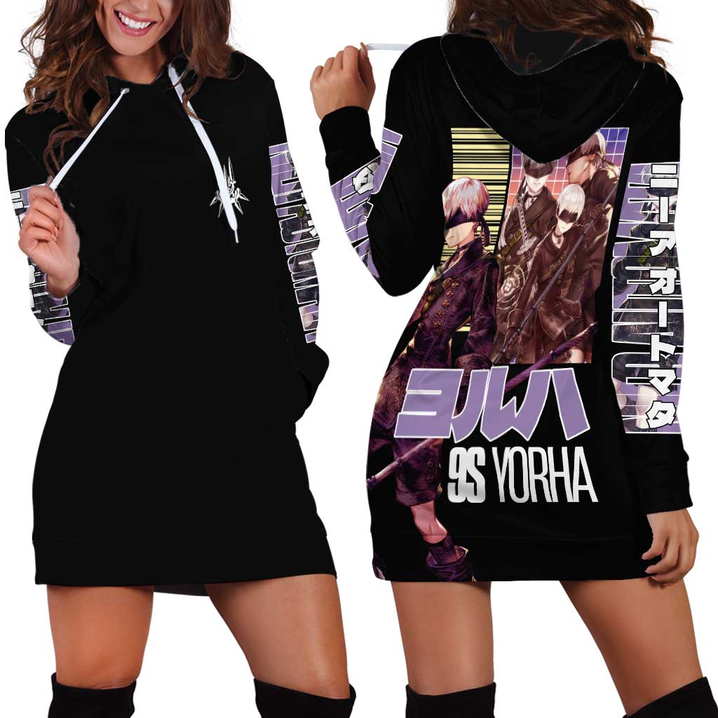 9S Nier Automata Hoodie Dress Japan Anime Style - The Mazicc