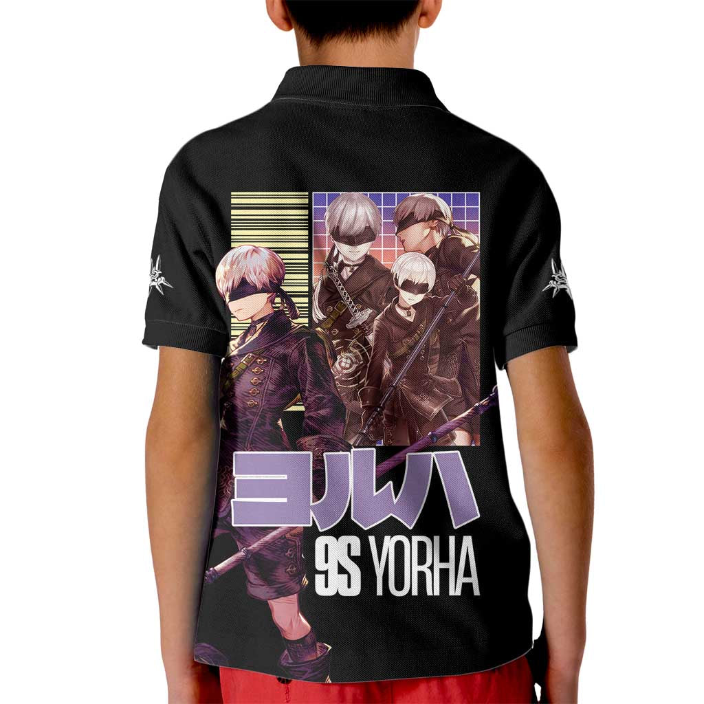 9S Nier Automata Kid Polo Shirt Japan Anime Style - The Mazicc