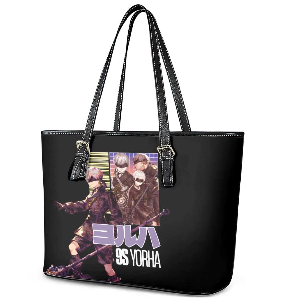 9S Nier Automata Leather Tote Bag Japan Anime Style - The Mazicc