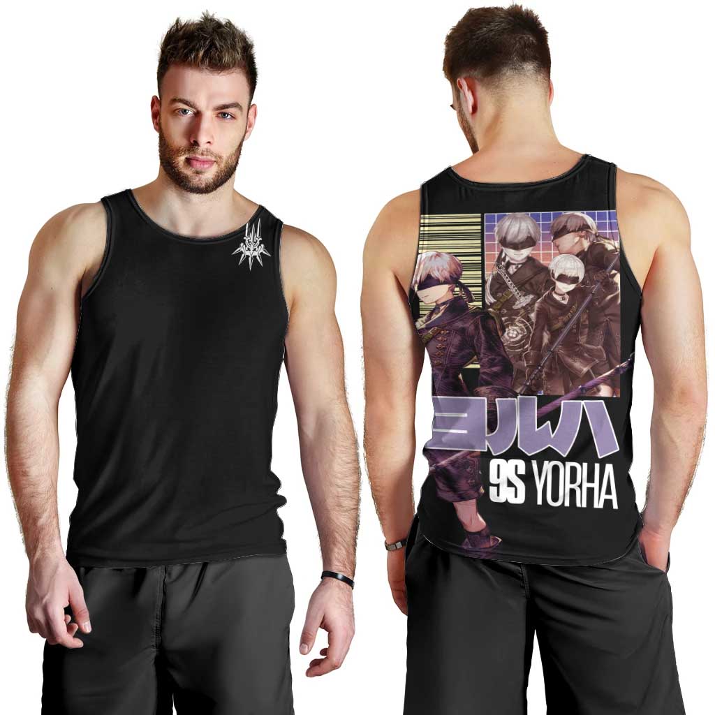 9S Nier Automata Men Tank Top Japan Anime Style - The Mazicc