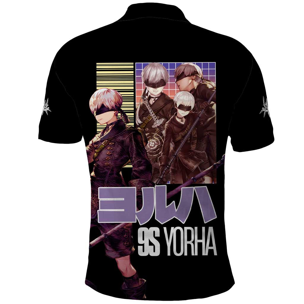 9S Nier Automata Polo Shirt Japan Anime Style - The Mazicc