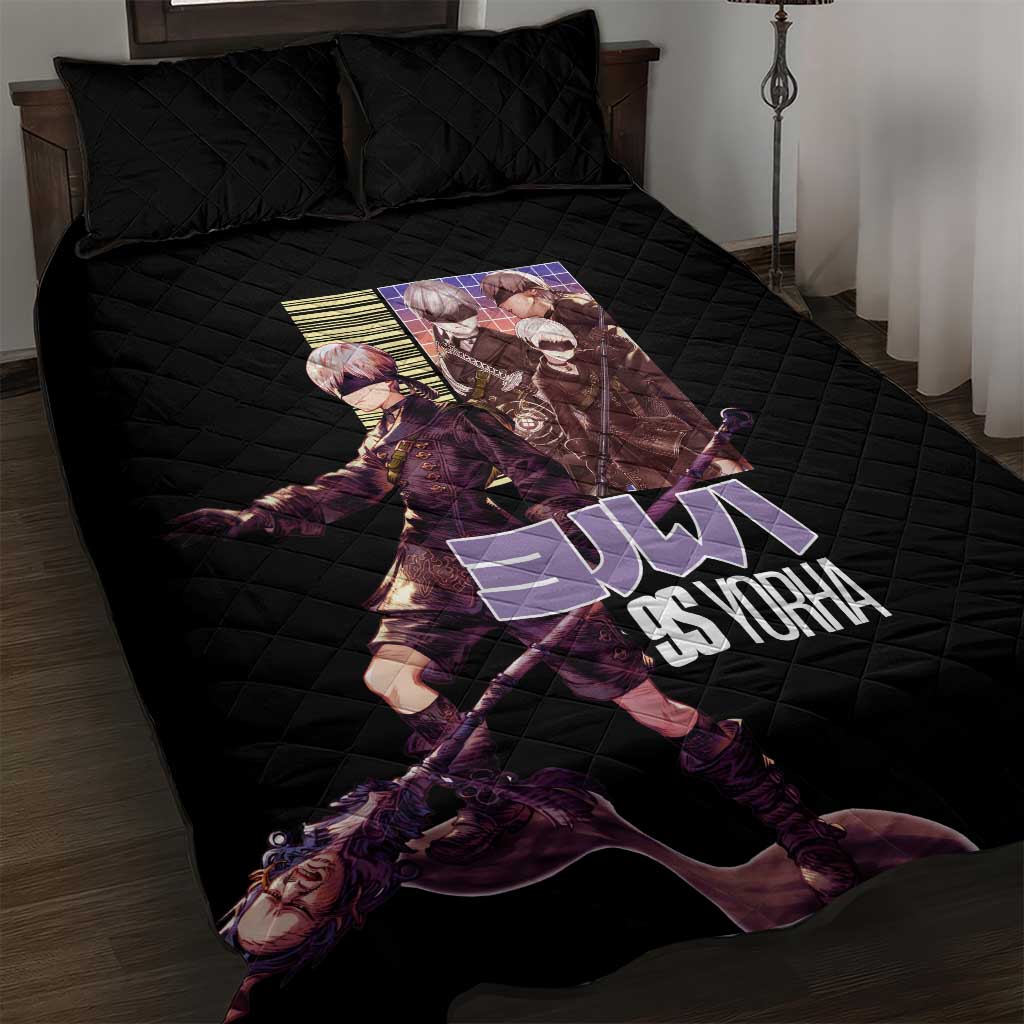 9S Nier Automata Quilt Bed Set Japan Anime Style - The Mazicc