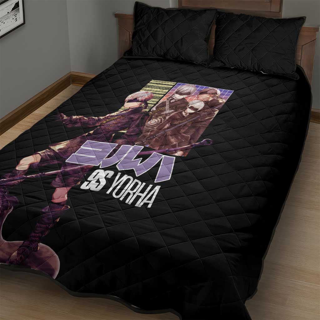 9S Nier Automata Quilt Bed Set Japan Anime Style - The Mazicc