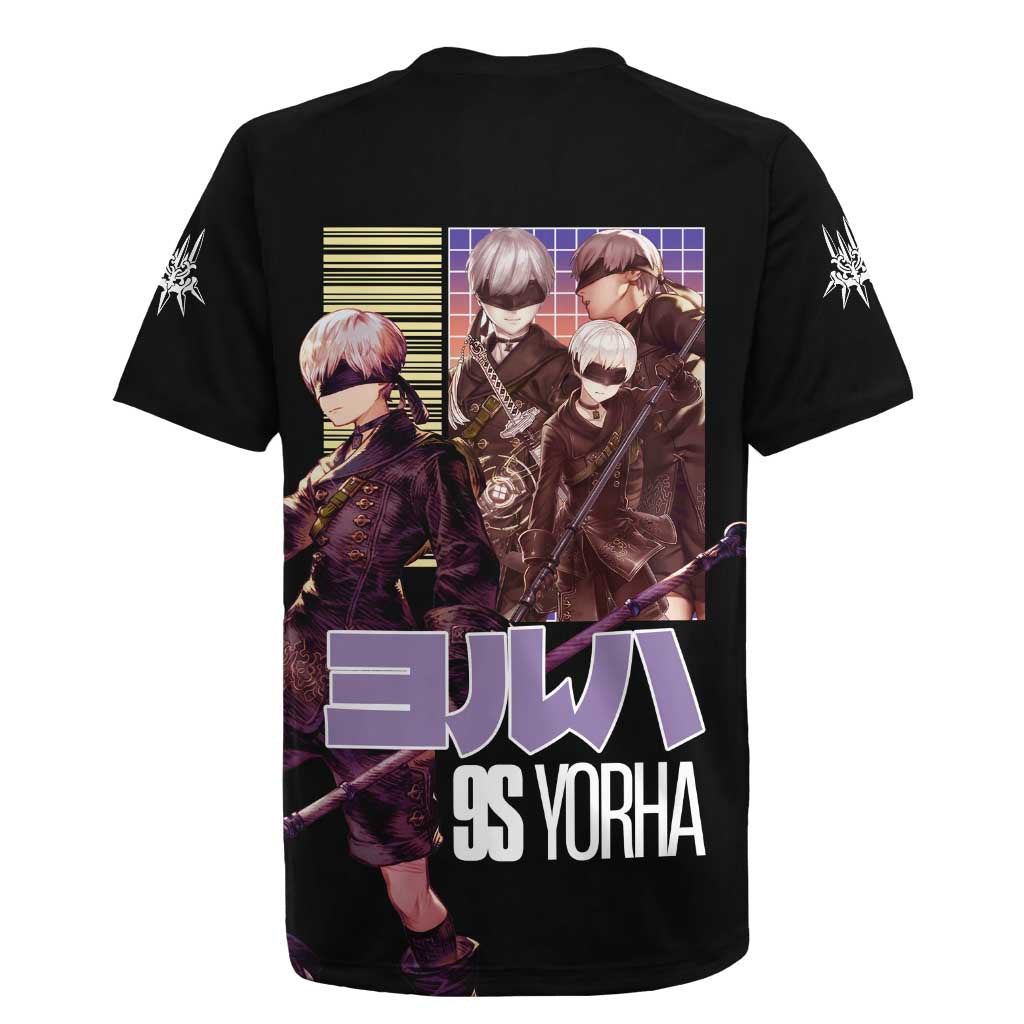 9S Nier Automata Rugby Jersey Japan Anime Style - The Mazicc
