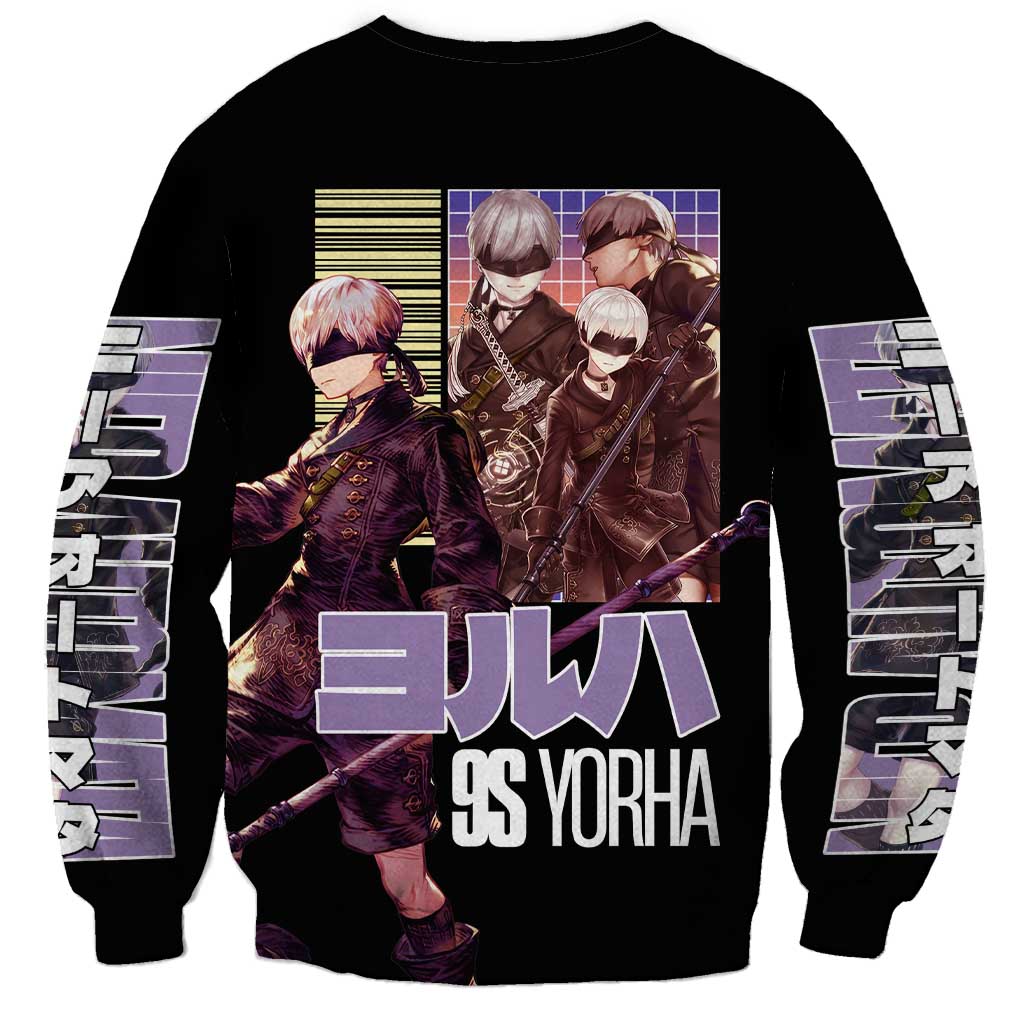 9S Nier Automata Sweatshirt Japan Anime Style - The Mazicc