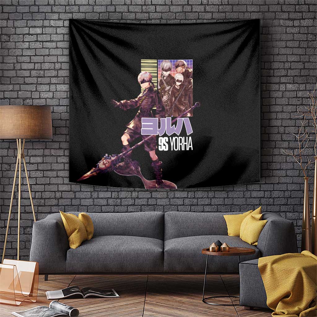 9S Nier Automata Tapestry Japan Anime Style - The Mazicc