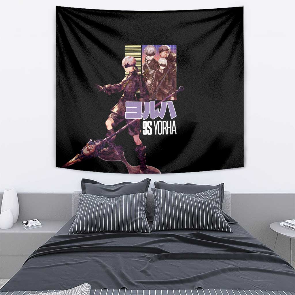 9S Nier Automata Tapestry Japan Anime Style - The Mazicc