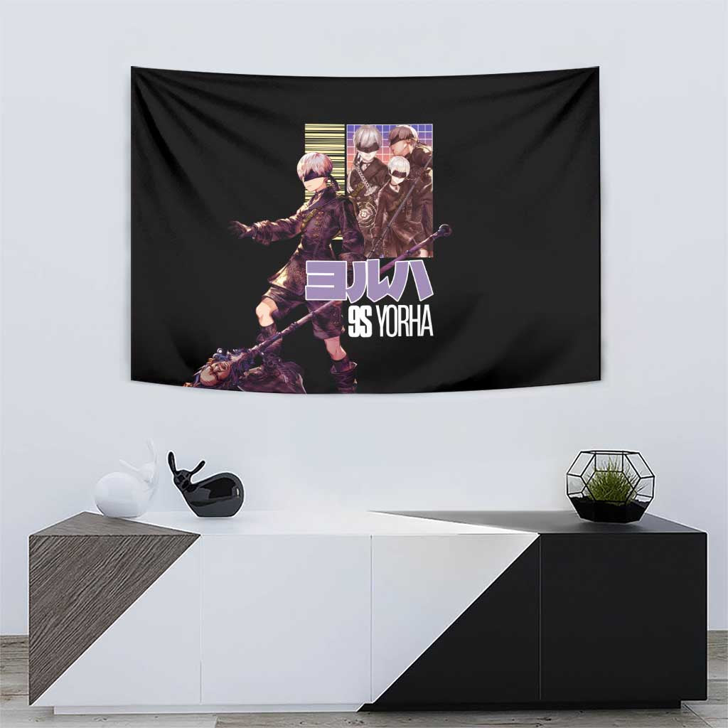 9S Nier Automata Tapestry Japan Anime Style - The Mazicc