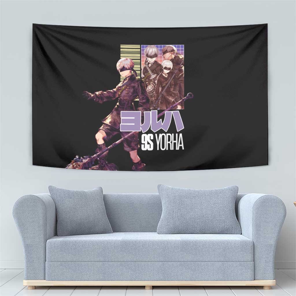 9S Nier Automata Tapestry Japan Anime Style - The Mazicc