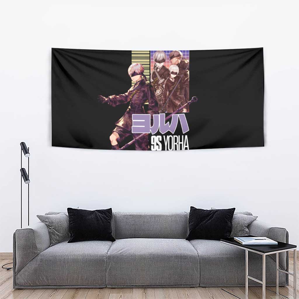 9S Nier Automata Tapestry Japan Anime Style - The Mazicc