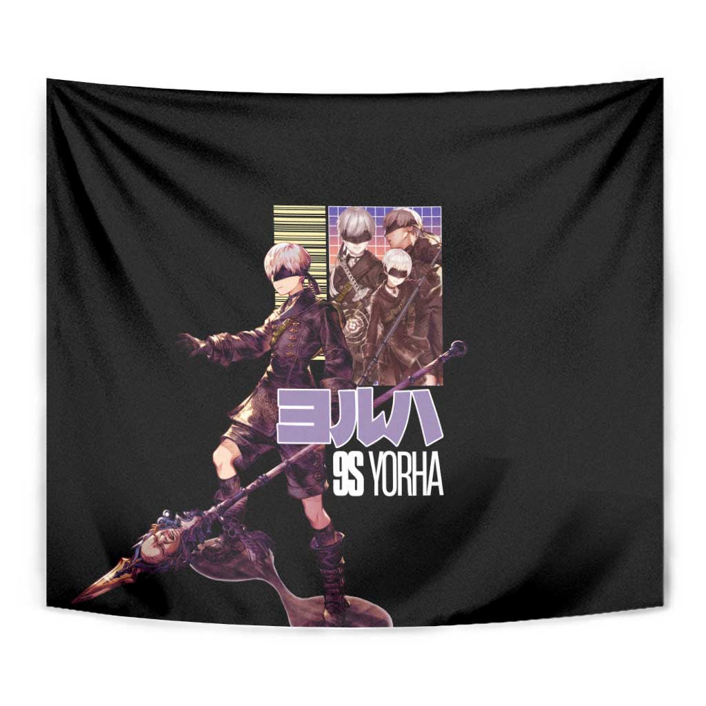 9S Nier Automata Tapestry Japan Anime Style - The Mazicc