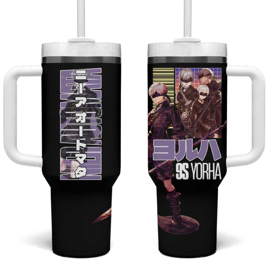 9S Nier Automata Tumbler With Handle Japan Anime Style - The Mazicc