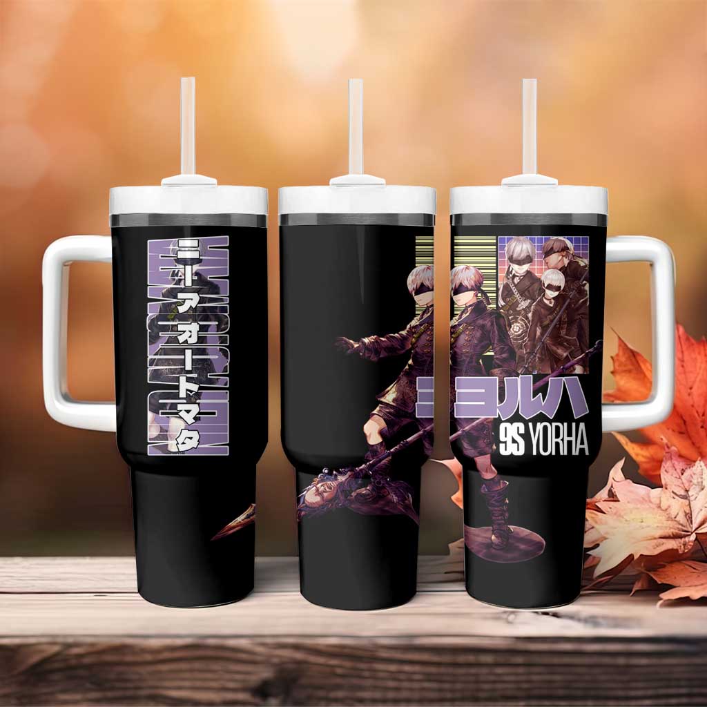 9S Nier Automata Tumbler With Handle Japan Anime Style - The Mazicc