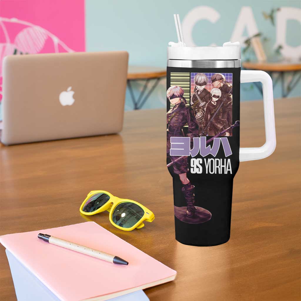 9S Nier Automata Tumbler With Handle Japan Anime Style - The Mazicc