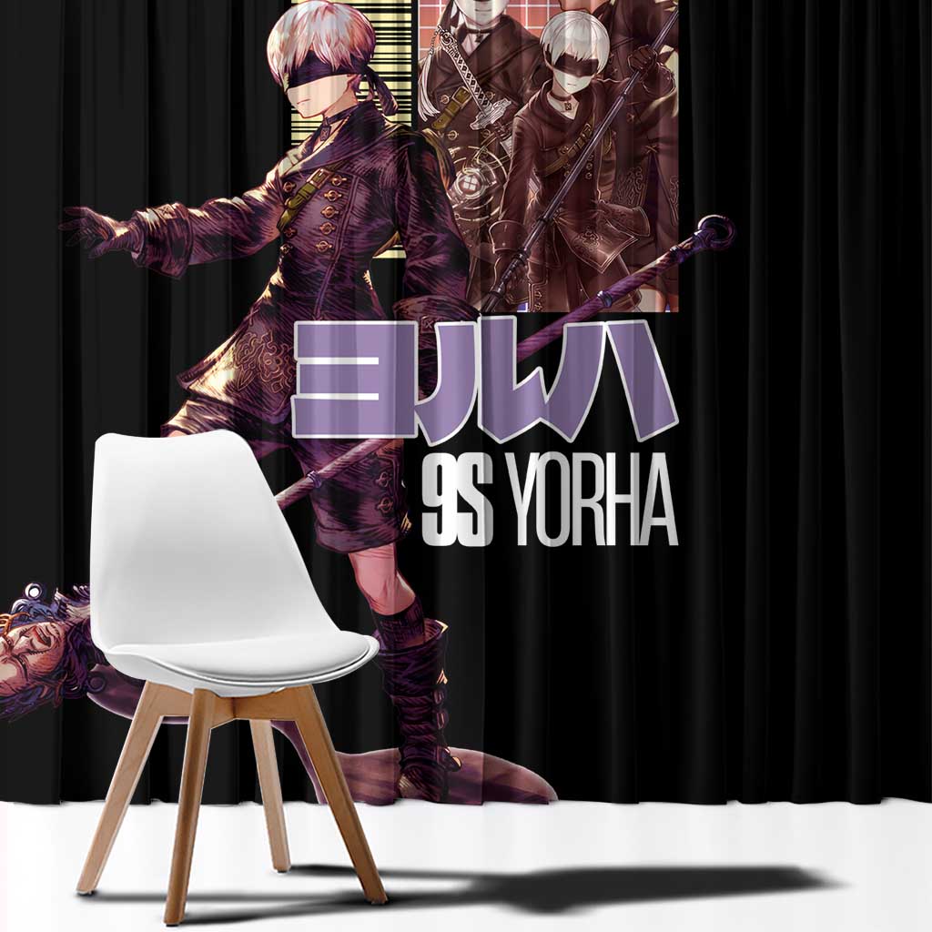 9S Nier Automata Window Curtain Japan Anime Style - The Mazicc