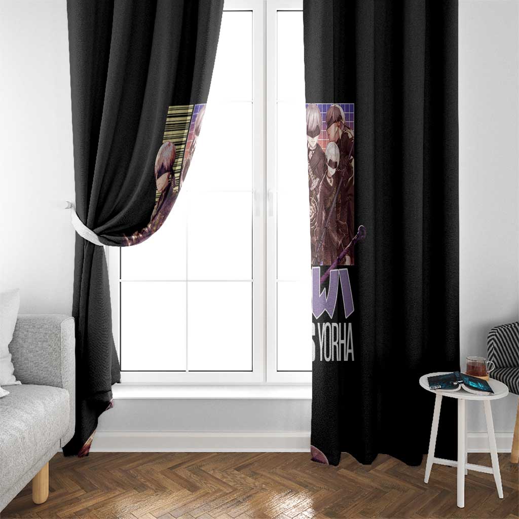 9S Nier Automata Window Curtain Japan Anime Style - The Mazicc