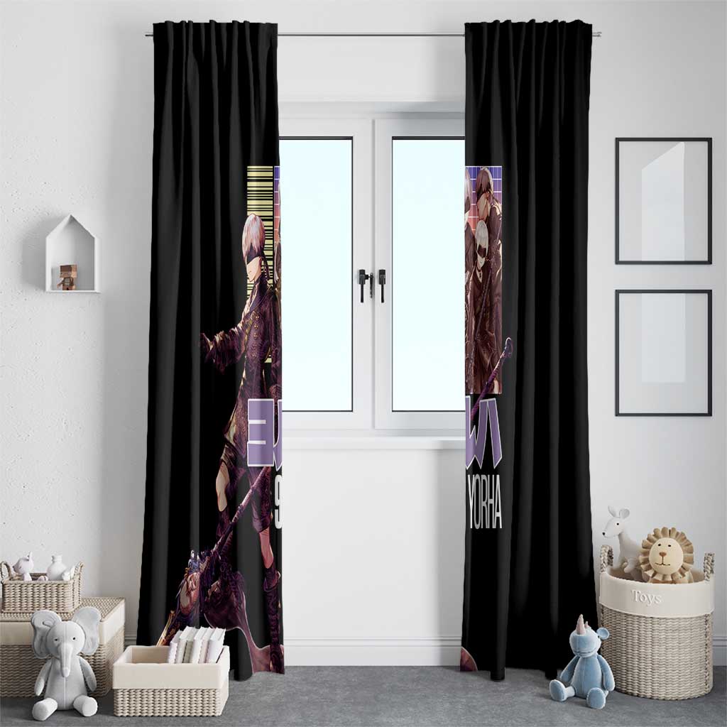 9S Nier Automata Window Curtain Japan Anime Style - The Mazicc