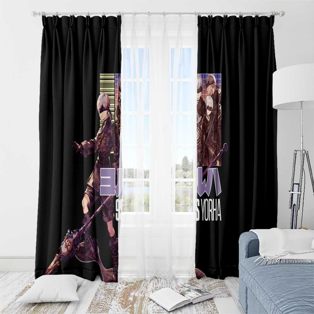 9S Nier Automata Window Curtain Japan Anime Style - The Mazicc